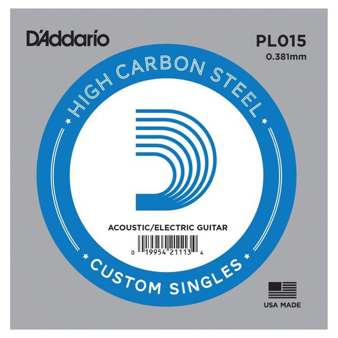 Hovedbilde D'Addario PL015 Plain Steel enkeltstreng