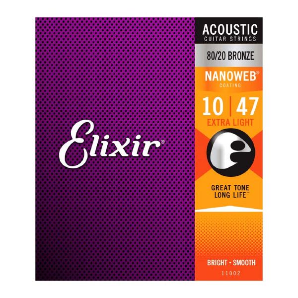 Elixir 80/20 Bronze Nanoweb Extra Light 10-47
