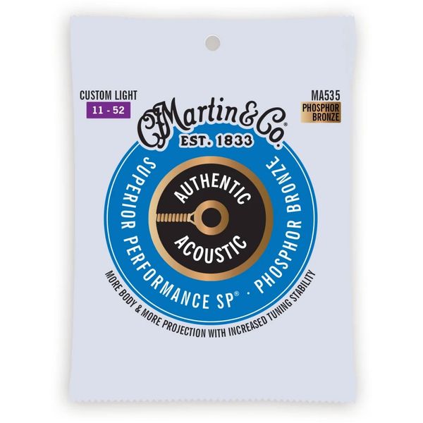 Martin MA535 Authentic Acoustic SP Phosphor Bronze - Custom Light (011-052)