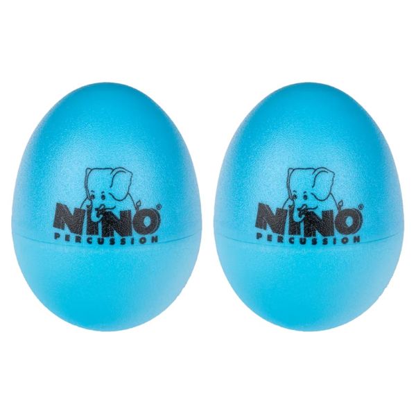 Nino Percussion 540SB-2 Egg Shaker Par, Sky Blue